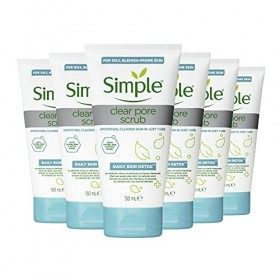Simple Daily Skin Detox Clear Pore Scrub 150 ml Lot de 6 Gommage / Exfoliants