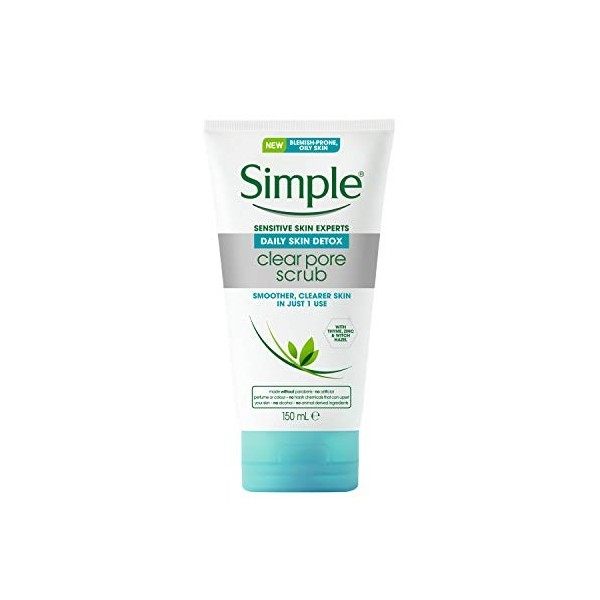 Simple Daily Skin Detox Clear Pore Scrub 150 ml Lot de 6