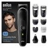 Braun Tondeuse Tout-En-Un Series 5 MGK5410, 9-En-1, Kit Styling Quotidien Pour Hommes, Pour Tailler La Barbe, Couper Les Chev