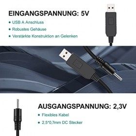 Lenink Câble de recharge 5 V vers 2,3 V - Accessoires compatibles avec les tondeuses à barbe Braun MGK3321, MGK3335, MGK3010,