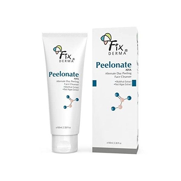 FIXDERMA Nettoyant visage Peelonate AHA | Exfoliant visage | Fournit de lhydratation | Agent éclaircissant pour la peau, Tei ...