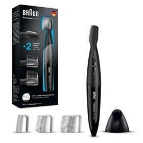 Braun Precision Trimmer Tondeuse Électrique Homme Barbe de Précision, Noir, Les deux sabots de coupe confèrent une coupe flex