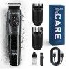 SUPRENT Tondeuse à Barbe Pour Homme-USB C, All in 1 étanche Tondeuse Électrique à Barbe Professionnelle IPX7, 19 Longueurs Pr