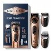 Tondeuse A Barbe Electrique Homme King C. Gillette PRO Avec Molette De Précision Pour 40 Réglages de Longueur, Lames éguisées