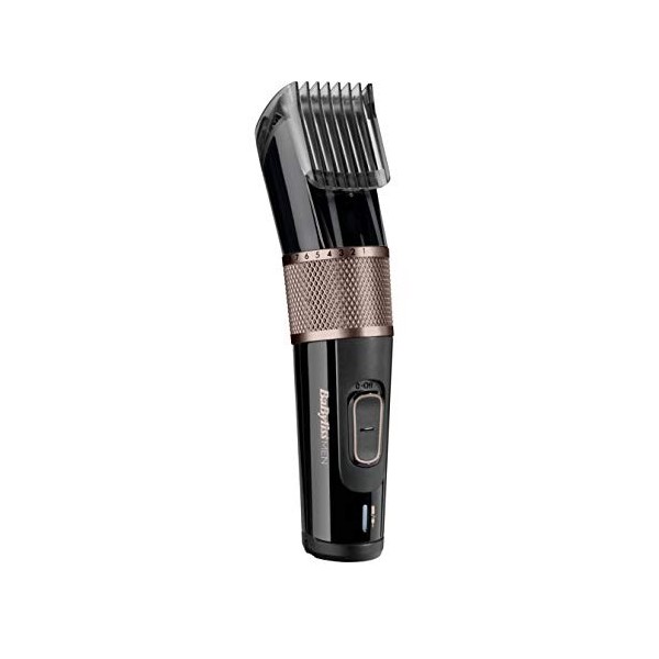 BaBylissMEN Tondeuse Cheveux Power Glide E974E Noir et Or & EN Tondeuse Multi-usages Kit 10 en 1 Carbon Titanium avec Tondeus...
