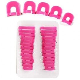 USTNIR 26 Pièces Nail Polish Pochoir Réutilisable Pour Vernis à Ongles de Protection Plastique Souple Anti-éclaboussure Autoc