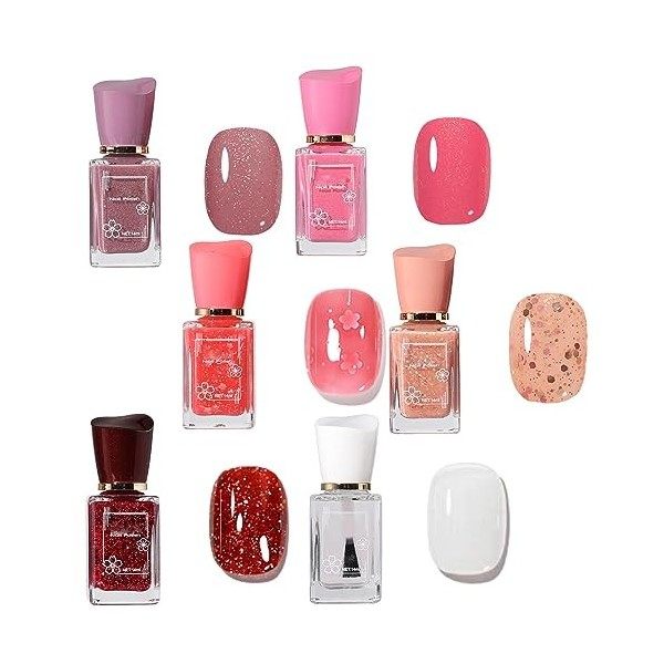 Vernis à Ongles Multicolore Sans Cuisson Et à Séchage Rapide, Kit De Vernis à Ongles En Gel, Résistant Aux éclats Et Séchage 