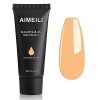 AIMEILI Extention Gel pour Ongles Pailleté Flash, Naturel Nude Rose Builder Construction Gel 30ml Faux Ongles Quick Building 