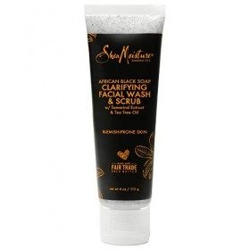 SHEA MOISTURE African Black Soap Problem Skin Facial Wash & Scrub Gommage / Exfoliants
