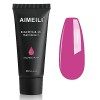 AIMEILI Extention Gel pour Ongles Pailleté Flash, Naturel Nude Rose Builder Construction Gel 30ml Faux Ongles Quick Building 