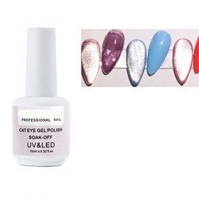 15ml Cat Eye Gel Polish UV LED Soak Off Gel Polish Nail Art, Universal Spar Cats Eye Glue, Magnetic Super Bright Halo Effect