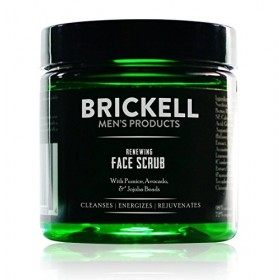 Brickell Mens Products Gommage Visage Renouvelant, Exfoliant Visage Gommage Naturel et Bio 4 onces 