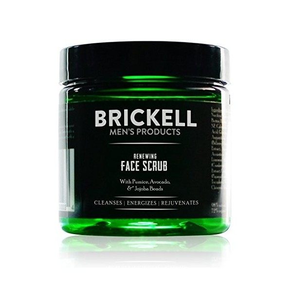 Brickell Mens Products Gommage Visage Renouvelant, Exfoliant Visage Gommage Naturel et Bio 4 onces Gommage / Exfoliants