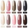 COSCELIA Vernis à ongles Set 10 Couleurs 8ml Couleur Varnis Gel Polis Kit pour Manucure Design Ongles