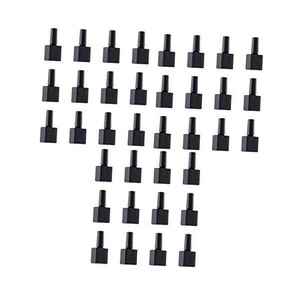 minkissy 12Pcs Vide De Vernis À Ongles Gel Noir Repose-Ongles Support Ongles Gel Voyage Pot De Vernis À Ongles Contenant De V