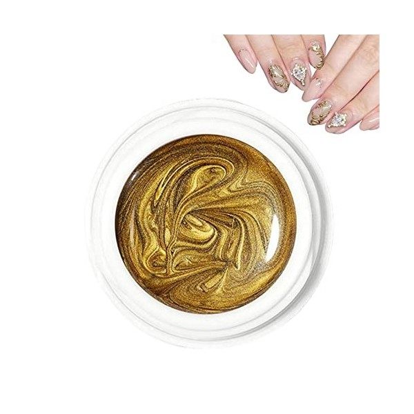 Fulenyi Vernis à Ongles Gel Metalline | 3D Métal Peinture Gel Dessin Gel Polonais,Effet Miroir Longue durée Magnifique manucu