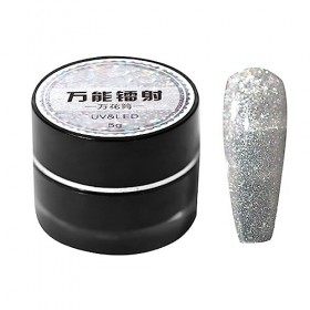 Vernis gel scintillant réfléchissant | Vernis à ongles en gel scintillant,Vernis à ongles colle effet holographique magique f