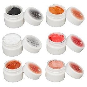 Vernis à Ongles Gel Paillettes Réfléchissants, 6 Couleurs Gel Ongles Nacré Scintillant Brillant Hautement Pigmenté Longue Dur