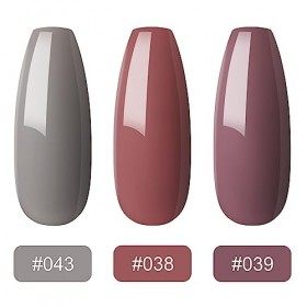COSCELIA Vernis à ongles UV Set 3 couleurs*7ML UV Gel Vernis à ongles Gel Set Gel pour Nail Design Nail Art Gel Polish Kit