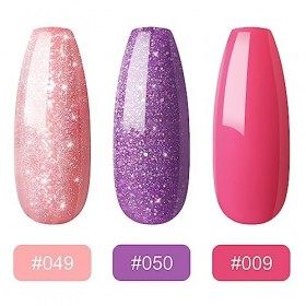 COSCELIA UV vernis à ongles gel set 3 couleurs*7ML UV gel nail polish set vernis à ongles gel pour nail design Nail Art Gel P