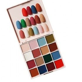 Ensemble de vernis à ongles 16 couleurs, palette de crème de vernis gel solide hautement pigmenté, vernis crème solide, coule