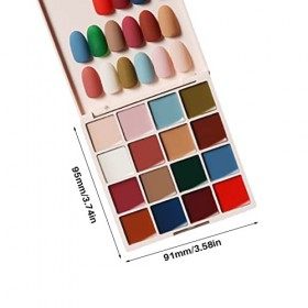 Ensemble de vernis à ongles 16 couleurs, palette de crème de vernis gel solide hautement pigmenté, vernis crème solide, coule