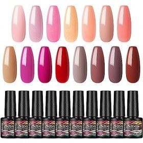 COSCELIA Gel ongles couleur Gel 15PCS UV Gel Nail Polish 7ML Soak Off Gel Polish UV Gel Vernis à ongles Gel pour Nail Design