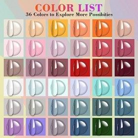 LEVIPE 42 Pcs Vernis Semi Permanent Avec Base Coat, Glossy et Matte Top Coat et 3 Liner Gel , Vernis Gel Semi Permanent UV LE