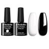 Allenbelle Vernis Semi Permanent Vernis à ongle UV LED Gel Nail Polish Varnish Nail Art Soak Off Manucure 7.3ml/pc Lot de 4 