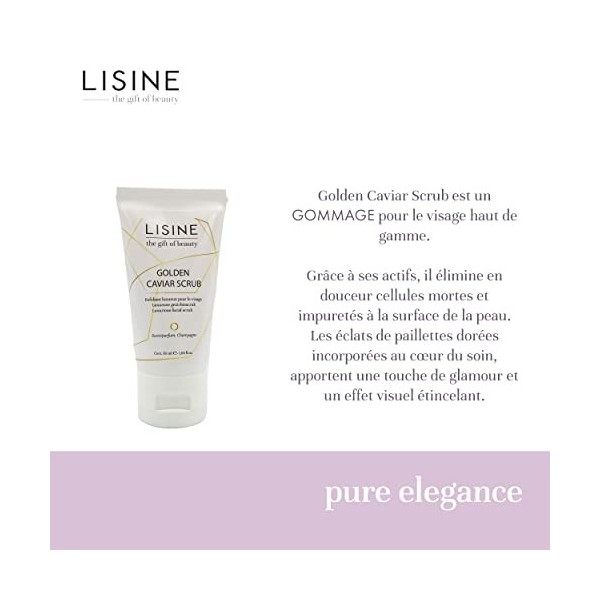Gommage Visage Golden Caviar Scrub 50 ml - Soin Tout Type de Peau - Parfum Champagne - Extrait de Caviar et Glycériné de Rais...