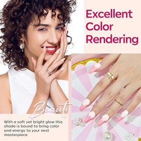 Modelones Vernis Gel Semi Permanent, Vernis à ongles Semi Permanent Nudee Rose 6 Couleurs，UV LED Gel Nail Polish, Gel Polish 