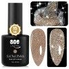 YTD Likomey Vernis Semi Permanent Pailleté Reflechissante,15ml Argent UV Vernis à Ongles Paillettes Réfléchissant Brillant Na