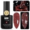 YTD Likomey Vernis Semi Permanent Pailleté Reflechissante,15ml Argent UV Vernis à Ongles Paillettes Réfléchissant Brillant Na