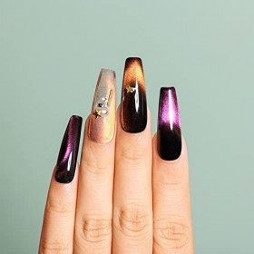 AIMEILI 6 Couleurs 10ml Vernis Gel Semi Permanent Magnétique Holographique 9D Cat Eye, Lot Vernis à Ongles Gels Caméléon Oeil