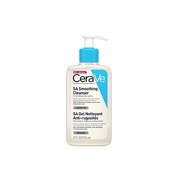 CeraVe - SA Nettoyage lissant pour peau sèche, rugueuse et irrégulière - 236 ml