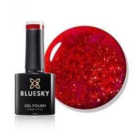 Bluesky Vernis Gel Semi Permanent Cure sous Lampe UV/LED Santa Red Dream Rouge Rose 10 mL