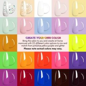 Makartt Kit de Vernis à Ongles Gel, 22 Couleurs de Vernis gel dAutomne Vernis à Ongles gel LED Kit de Vernis à Ongles Gel UV