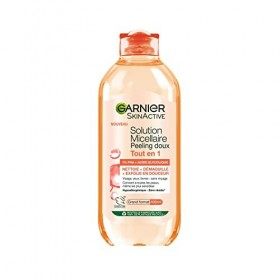 Garnier - Eau Micellaire Tout-en-1 Peeling Doux - 1% PHA & Acide Glycolique - Exfoliante & Lissante - Pour Tous Types de Peau...