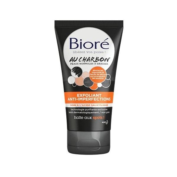BIORÉ Exfoliant Désincrustant Anti-Boutons au Charbon + Acide Salicylique 125 ml Gommage / Exfoliants