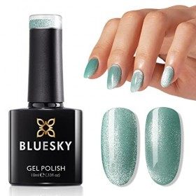 BLUESKY Vernis Semi Permanent Pailleté- 5D Cat Eye Vernis Semi Permanent Magnetique, Soak-off Vernis Gels, Sèche sous UV LED 