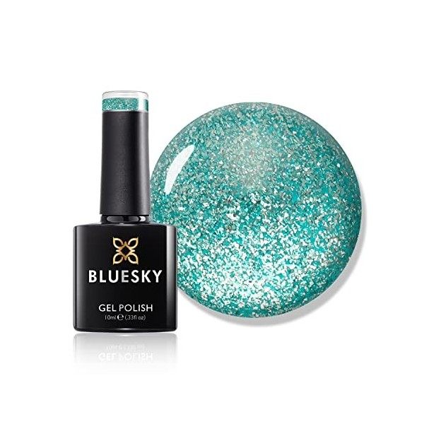 BLUESKY Vernis Semi Permanent Pailleté- 5D Cat Eye Vernis Semi Permanent Magnetique, Soak-off Vernis Gels, Sèche sous UV LED