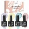 MyGel by MYLEE Mallow-Dramatic Vernis à Ongles Gel Set 4x10ml UV/LED Nail Art Manucure Pédicure pour Usage Professionnel et D