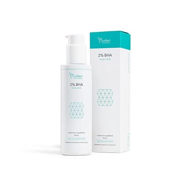 colibri skincare 2% BHA PEELING 100ml - Gel exfoliant à base d’acide salicylique salicylic acid pour une peau purifiée en Gom...