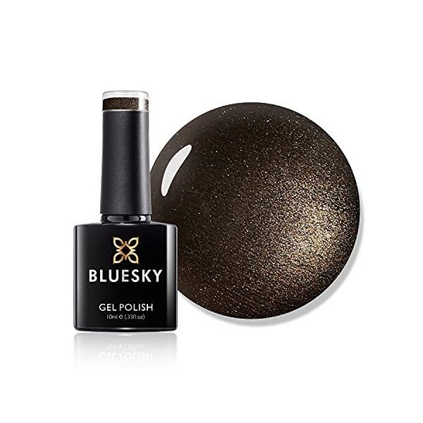 Vernis à ongles gel Bluesky, Plum Shine A003, sombre, paillettes, prune, violet, durable, résistant aux puces, 10 ml nécessi