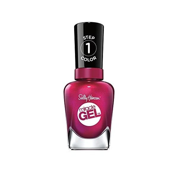 Sally Hansen - Vernis à ongles Miracle Gel - Effet Gel longue tenue - Sans lampe UV - Facile à enlever - 570 Purplexed 14,7 m