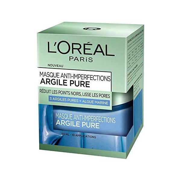 LOréal Paris Gel Nettoyant Detox Visage à largile et au charbon150 ml Gommage / Exfoliants