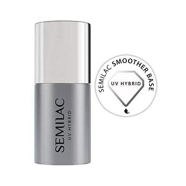 Semilac Base de vernis à ongles semi-permanent , base en fibre, 7 ml