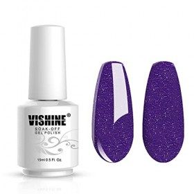 Vishine Vernis à ongles 15ml Vernis Gel Semi-permanent Gel Polish Soak-off UV LED Manucure Vernis Gels 1 Couleur 5081