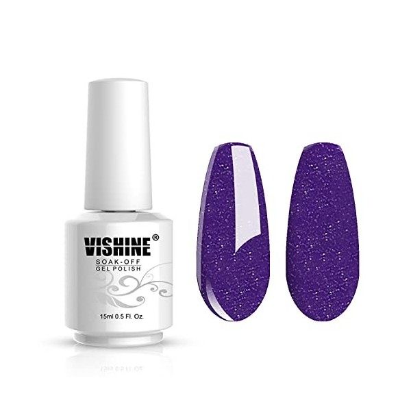 Vishine Vernis à ongles 15ml Vernis Gel Semi-permanent Gel Polish Soak-off UV LED Manucure Vernis Gels 1 Couleur 5081