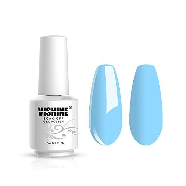 Vishine Vernis à ongles 15ml Vernis Gel Semi-permanent Gel Polish Soak-off UV LED Manucure Vernis Gels 1 Couleur 5081